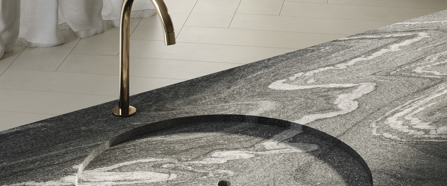 Plans de Cuisine Effet Marbre silver wave 4d