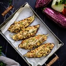 Aubergines farcies au sarrasin - une recette de Delicious Martha<br />
